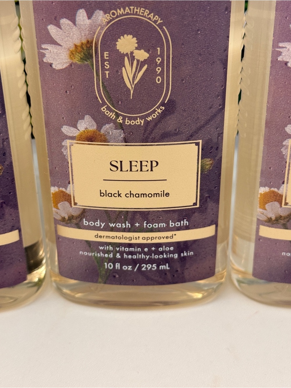 3x Bath & Body Works Sleep Black Chamomile Body Wash & Foam Bath - 10 oz - Picture 3 of 4